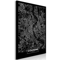 Reprodukcija Artgeist Dark Map Of Cologne, k-b-0073-b-a, 60 cm x 90 cm