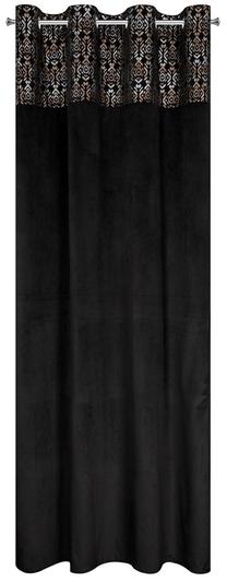 Nakts aizkari ZKPQ-02, zelta krās./melna krās., 140 cm x 250 cm