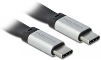 Кабель Delock 85926 USB 3.2 Gen 2 Type-C, USB 3.2 Gen 2 Type-C, 0.22 м, серебристый цв./черный цв.