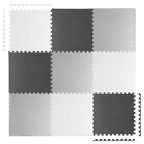 Kilimėlis kūdikiams - dėlionė Chess Board Mat, 60 cm x 60 cm, 9 vnt, balta sp./juoda sp.