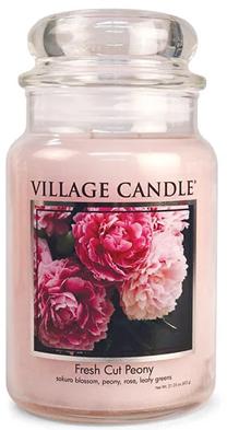 Žvakė, aromatinė Village Candle Fresh Cut Peonies, 145 - 170 h, 737 g, rožinė sp.