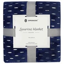 Pledas Springos HA7305, sidabro sp./tamsiai mėlyna (navy) sp., 150 cm x 200 cm