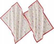 Virtuves dvieļu komplekts Boltze Blumi, balta krās./sarkana krās./daudzkrāsaina, 70 cm x 50 cm, 2 gab.