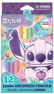 Spalvoti pieštukai Stitch Pastel JUMBO