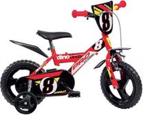 Vaikiškas dviratis Dino Pro Cross 123GLN-06, balta sp./juoda sp./raudona sp., 9", 12"