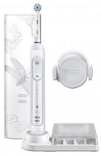 Elektrinis dantų šepetėlis Oral-B Oral-B Genius 10000N Lotus, balta sp.