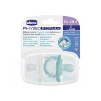 Набор пустышек Chicco Physio Forma Luxe, 16 мес., прозрачный цв./синий цв.