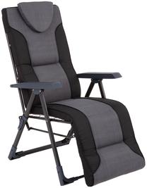 Lauko kėdė Patio Mijas Plus D002-07PB, juoda sp./pilka sp., 85 cm x 59 cm x 105 cm