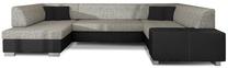 Kampinė sofa Havana Berlin 01, Soft 11, juoda sp./pilka sp., kairinė, 320 x 207 cm x 73 cm