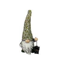 Sodo dekoracija "Nykštukas" Garden Center NFZ21018B/YSJ21018B, 25 cm x 20 cm x 56 cm, juoda sp./žalia sp./pilka sp.