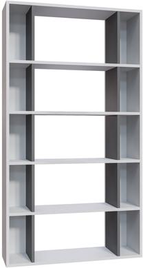 Pastatoma lentyna Kalune Design Sanborn, antracito sp./balta sp., 163.6 cm x 90 cm x 25 cm
