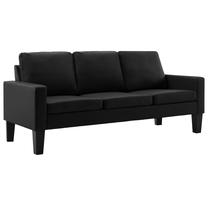 Sofa VLX 3-Seater 288759, juoda sp., 76 x 184 cm x 82.5 cm