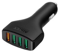 Automobilinis įkroviklis Aukey, 4 x USB 3.0, juoda sp.