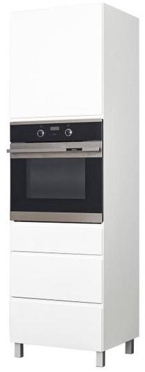 Virtuvinė spinta Bodzio Bellona KKAZPWL-BI/L/BI, balta sp., 60 cm x 59 cm x 207 cm