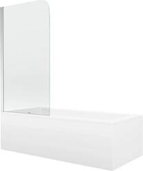 Vonia su sienele, laisvai pastatoma Mexen Cubik, 70 cm x 150 cm x 38 cm, stačiakampis, balta sp.