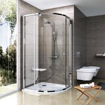 Dušo kabina Ravak Pivot PSKK3-100 376AA101Z1, pusapvalė, be padėklo, 100 cm x 100 cm x 190 cm, skaidri sp./balta sp./grūdintas