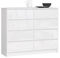 Komoda Akord K120, balta sp., 99 cm x 40 cm x 120 cm