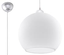 Valgusti rippuv Sollux Ball SL.0256 SL.0256, E27, 1 x 60 W, valge v. / hõbe v.