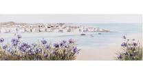 Fotomaal Home4you Beach/Purple Flowers, 150 cm x 50 cm