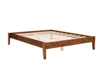 Lova dvigulė Kalune Design Galaksi, 140 x 190 cm, riešuto sp., be čiužinio, su grotelėmis