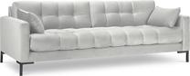 Sofa Micadoni Home Mamaia Velvet, sidabro sp., 217 x 92 cm x 75 cm