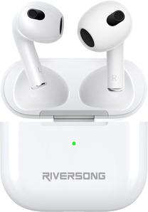Bezvadu austiņas Riversong Airfly L3 EA227, balta krās.