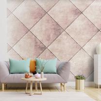 Fototapete Artgeist Perfect Cuts - Geometric Symmetrical Tiled Pattern With Pattern, 105 cm x 150 cm
