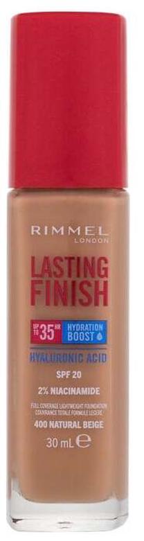 Šķidrā grima bāze Rimmel London Lasting Finish 35H, SPF 20, natural beige krās., 400, 30.0 ml