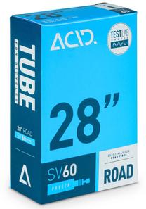 Dviračių padangų kamera ACID ACID Road SV 60 mm 28/32-622/630, guma, juoda sp., 28"