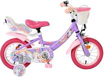 Vaikiškas dviratukas su papildomais ratukais, vaikų Volare Unicorn CB 8LE, violetinė sp., 12"