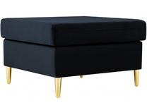 Pufas Micadoni Home Moghan Velvet, aukso sp./tamsiai mėlyna sp., 70 cm x 70 cm x 45 cm