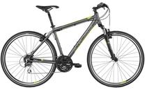 Velosipēds hibrīds Kross Evado 3.0, 28 ", M rāmis, dzeltena krās./pelēka krās.