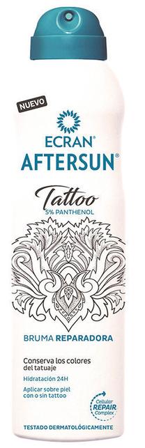 Purškiklis po deginimosi Ecran Aftersun Tattoo Restorative, 250 ml