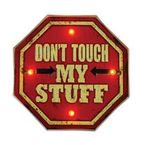 Dekoracija Forever Light Don't Touch My Stuff su LED apšvietimu, 29.5 cm, raudona sp.