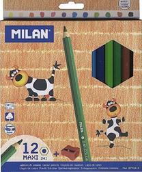 Krāsainie zīmuļi Milan, 12 gab.