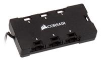 Gaismas diožu apgaismojuma vadības pults Corsair RGB Fan LED Hub, melna krās.