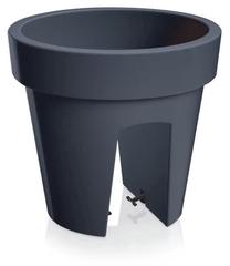 Balkoninis vazonas Lofly Railing DLOFR250-S433, plastikinis, 24.5 cm x 24.5 cm, Ø 24.5 cm, antracito sp.