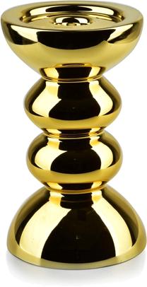 Žvakidė Mondex Rita HTID1148, stiklas, Ø 12 cm, 20.5 cm, aukso sp.