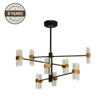 Valgusti rippuv Domoletti Ella A2235-8, LED, 4000 °K, 8 x 5 W, läbipaistev v. / must v.