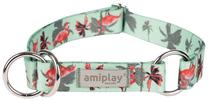 Ошейник для собак Amiplay BeHappy, мятный (mint) цв./розовый цв., 350 - 500 мм x 25 мм, L