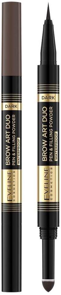 Uzacu zīmulis Eveline Brow Art Duo, 8 g, tumši brūna krās. dark