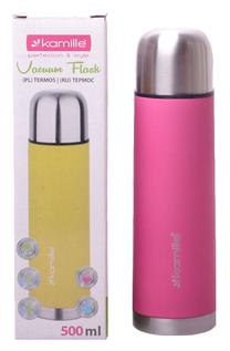 Termosas Kamille Vacuum Flask KM2001A, 0.5 l, rožinė sp.