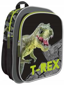 Vaikiška kuprinė St.Majewski T-Rex, juoda sp./žalia sp./pilka sp., 29 cm x 22 cm x 9 cm