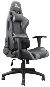 Spēļu krēsls White Shark Terminator GC-90040, 69 x 54 x 127 - 134.5 cm, melna krās./pelēka krās.