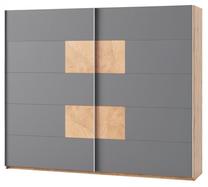 Spinta Szynaka Meble Livorno 72, ąžuolo sp./pilka sp., 270 cm x 60 cm x 225 cm