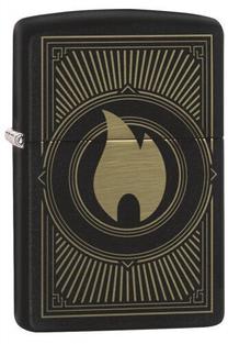 Šķiltava Zippo Lighter 49217, melna krās./dzeltena krās.