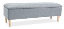 Pufas Modern Azurro, pilka sp., 129 cm x 40 cm x 45 cm