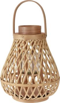 Žibintas Lantern 080047, stiklas/ratanas, Ø 250 cm, 30 cm, ruda sp.