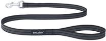 Šuns pavadėlis Amiplay Rubber, juoda sp., 1.2m x 1.6cm