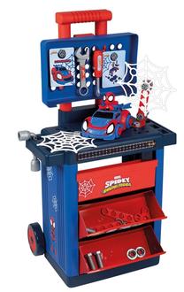 Детский набор инструментов Smoby Workshop Spidey, синий цв./красный цв.